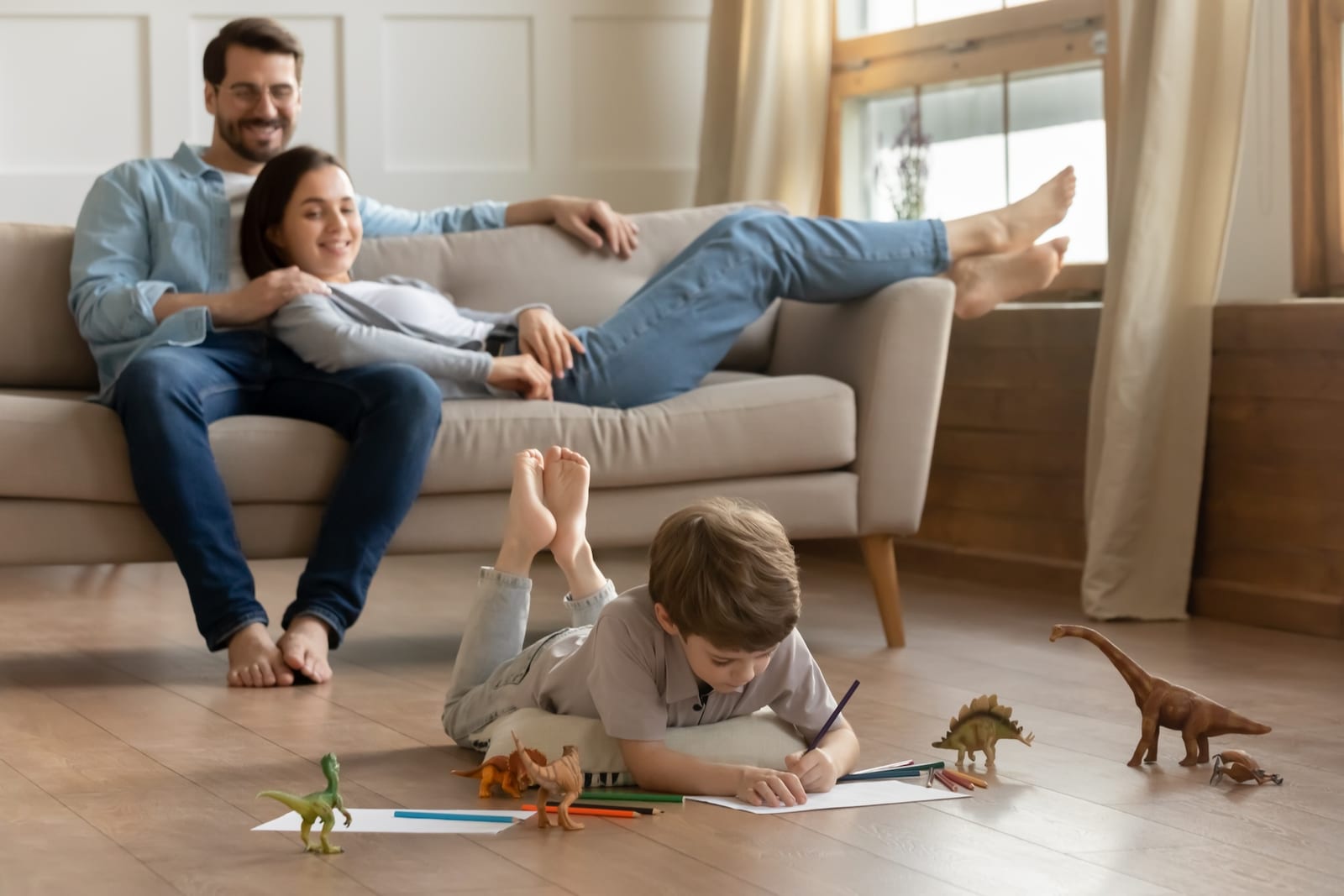 Consistent warmth from underfloor heating throughout the home